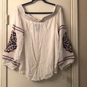 PG392 NWT Women’s INC Brand Sz2XL Embroiled Blouse